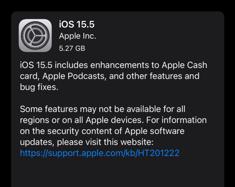 椰林镇苹果手机维修分享iOS 15.5 RC版更新内容及升级方法 